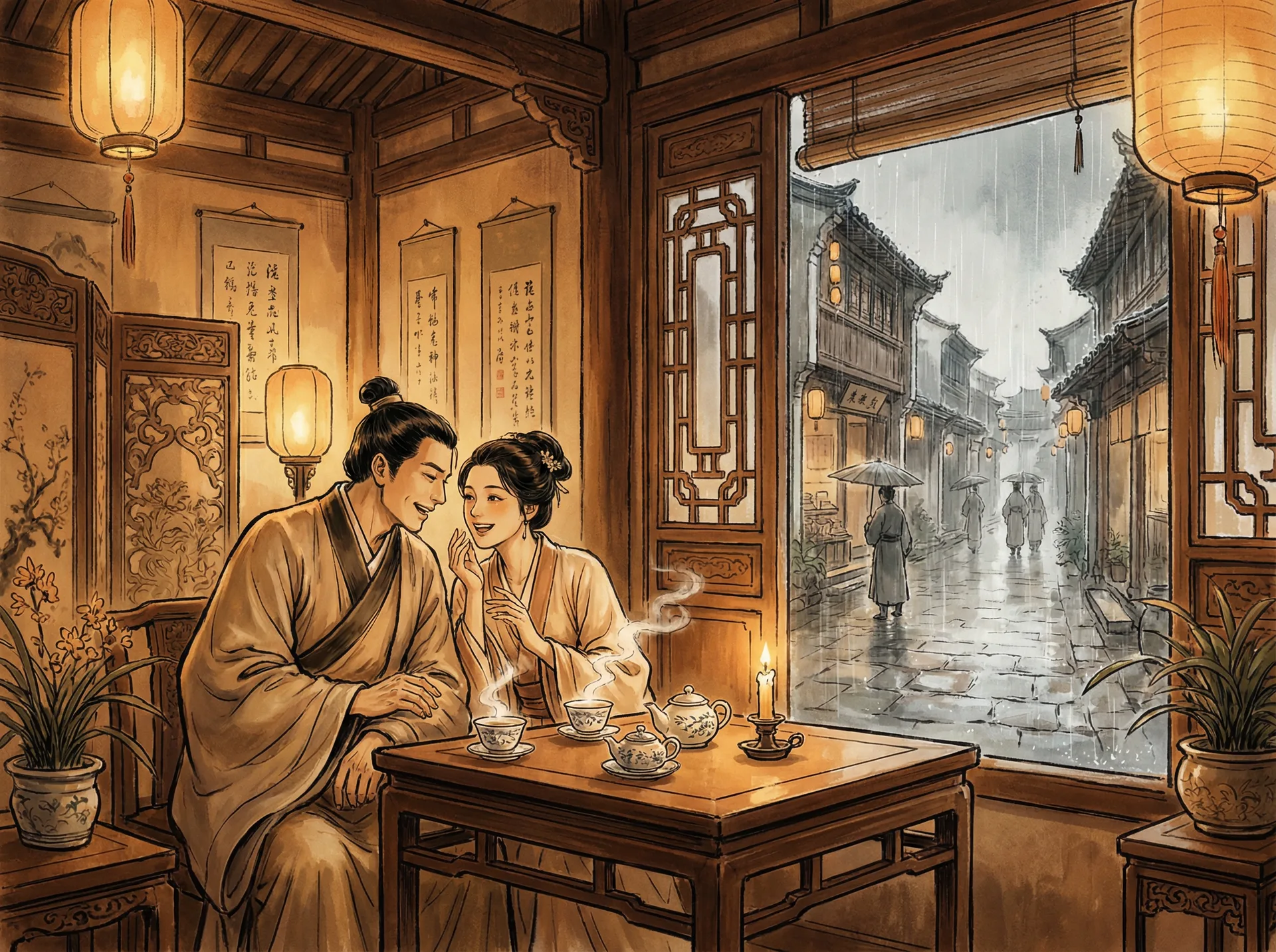 瘦猴探花 - 雨巷茶叙